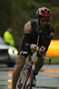Nathan Nowak age group triathlete competing at St. Anthony's triathlon in St. Petersburg Fla. 